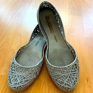 Melissa Silver Glitter Jelly Flat Size 10
